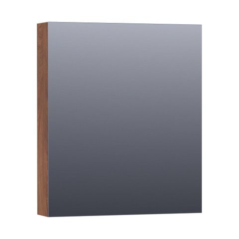 BRAUER Impress Deluxe spiegelkast – 59x70x15 cm – directe LED – linksdraaiende – Forest Cacao SW371830