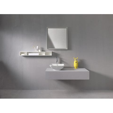 Duravit Bacino Opzetwastafel - 42x42cm - zonder kraangat - met overloop - glans wit 0291325