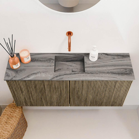 Mondiaz JOYA-DLUX 90cm toiletmeubel - kleur Dusk - Wastafel FAYE positie Midden Zonder kraangat kleur Sombra. SW1426141