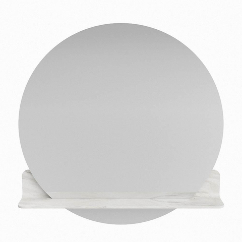 Mondiaz SPOT miroir – Ø 80 cm – avec tablette – Ostra (beige) SW1235663