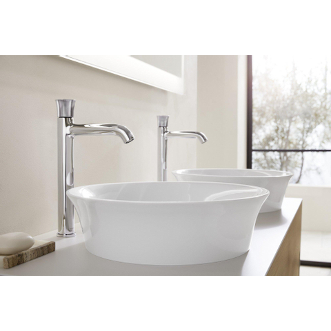 Duravit white tulip lavabo de comptoir 43x43cm céramique rond blanc brillant SW640494