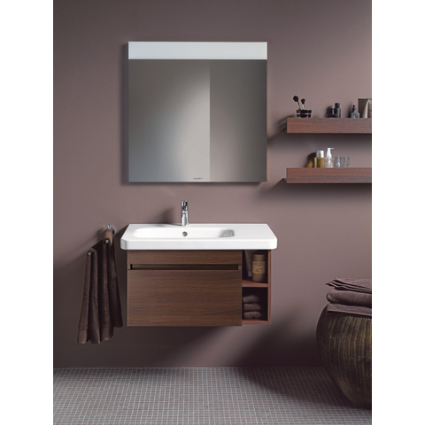 Duravit Durastyle Meubelwastafel asymmetrisch - met 1 kraangat links - 80x48cm - met wondergliss - wit SW54162
