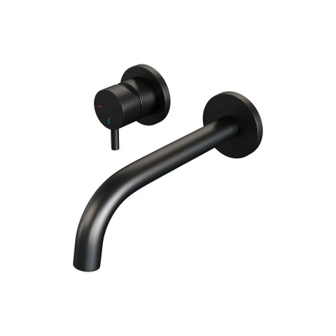 Brauer Black Edition Mitigeur de lavabo encastré - bec courbé à droite - levier court et étroit - modèle B2 - noir mat SW716141