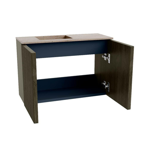 Mondiaz JOYA-DLUX 60cm toiletmeubel - kleur Shadow - Wastafel FAYE positie Links 1 kraangat kleur Saba. SW1425100