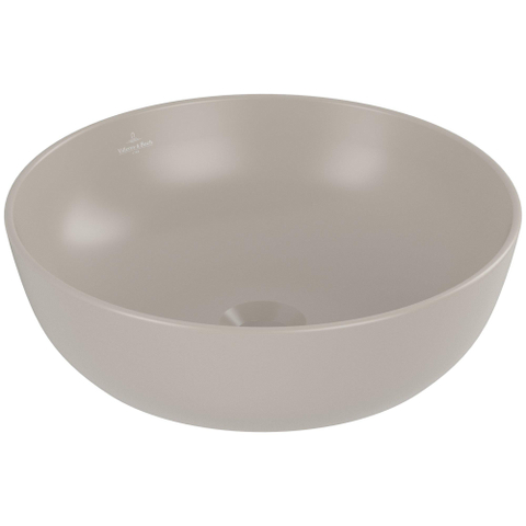 Villeroy & Boch Artis opzetwastafel - 43cm rond - zonder kraangat CeramicPlus - almond (beige) SW1387117