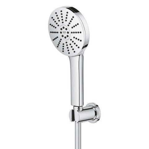 GROHE Precision Feel Robinet de baignoire thermostatique - 31.3cm - Vitalio Joy Ensemble de bain - douchette à main ronde - 3 jets - avec support - chrome SW1565458