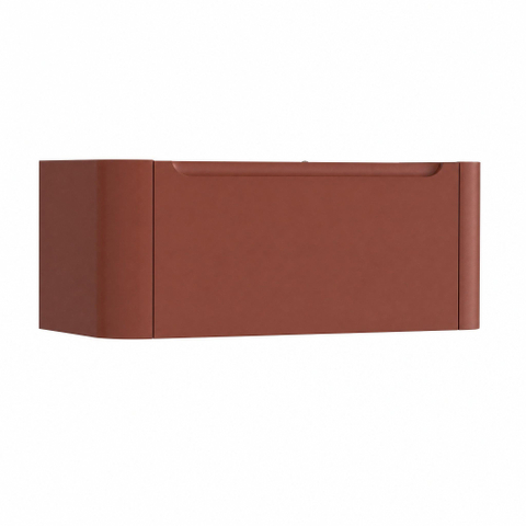 H&R badmeubelen Juice Meuble sous vasque - 100x45x40cm - coins arrondis - 1 tiroir - poignée intégrée - terre mate SW867489