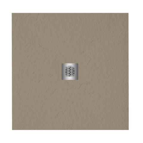 Zeza Grade Douchevloer - 100x100cm - antislip - antibacterieel - mineraalmarmer - vierkant - mat cream (creme) SW1152812