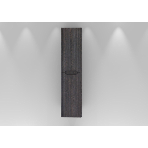 H&R badmeubelen Juice Hoge Kast - 40x35x170cm - met ronde hoeken - 3D-front - 2 deuren - linksdraaiend - wenge SW875839