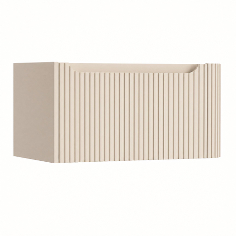H&R Badmeubelen Juice Meuble sous vasque - 80x45x40cm - angle droit arrondi - 1 tiroir - poignée intégrée - Merino SW1488645