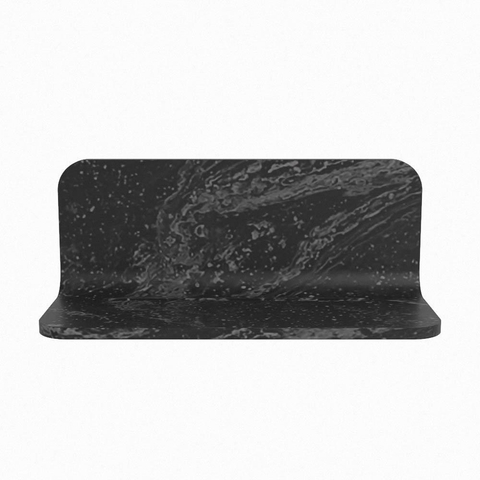 Mondiaz SPOT miroir – Ø 30 cm – avec tablette – Lava (marbre noir) SW1235641