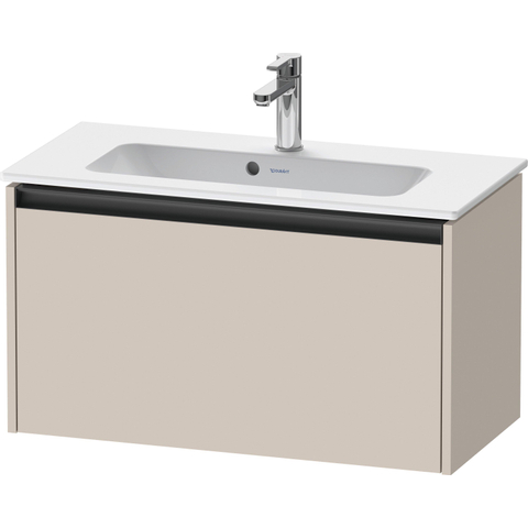 Duravit Ketho.2 Wastafelonderbouwkast - met 1 lade - 68x39x44cm - met greep antraciet - taupe mat SW772014