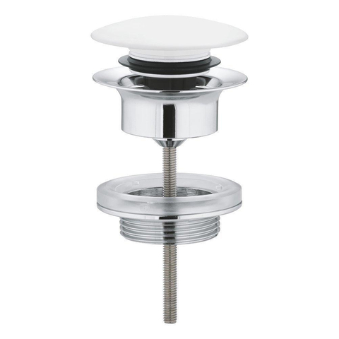 GROHE garniture d'évacuation push-open blanc 0434217