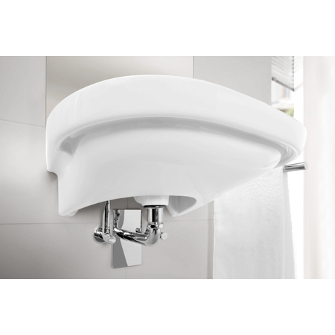 Villeroy & Boch Vicare O.novo Vita wastafel Vita - met 1 kraangat - met overloop - 55x55cm - White Alpine (glans wit) 1025053
