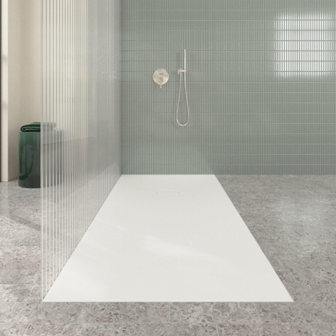 Villeroy & Boch Ecora douchebak - 180x90x4.5cm - afvoer korte zijde - white alpine (wit) SW1558979