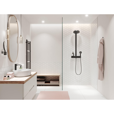 Hansgrohe Pulsify s Showerpipe - 2jet - ecosmart - met ShowetTablet - select - 400 - mat zwart SW651085