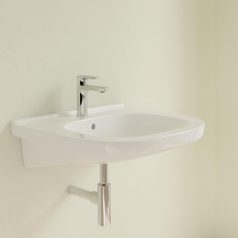 Villeroy & Boch Vicare O.novo Vita wastafel Vita - met 1 kraangat - met overloop - 60x55cm CeramicPlus - White Alpine (glans wit) 1025050