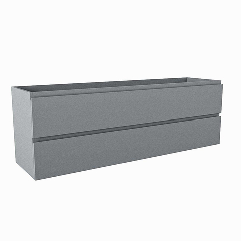 Mondiaz Hay Meuble sous vasque - 150x40x50cm - 2 tiroirs - softclose - 1 découpe gauche - Plata SW1016071