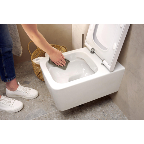 Hansgrohe EluPura Q abattant WC - 36.5x44cm - carré - softclose - déclipsable - blanc SW994907
