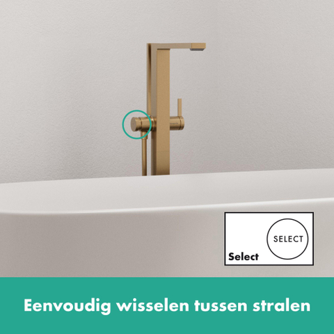 Hansgrohe Tecturis E Eengreeps badmengkraan vloermontage - vrijstaand - geborsteld brons SW918702