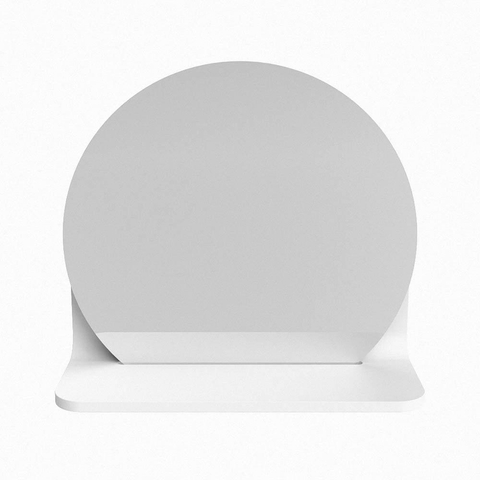 Mondiaz SPOT spiegel – Ø30 cm – met planchet – Talc (wit) SW1235463