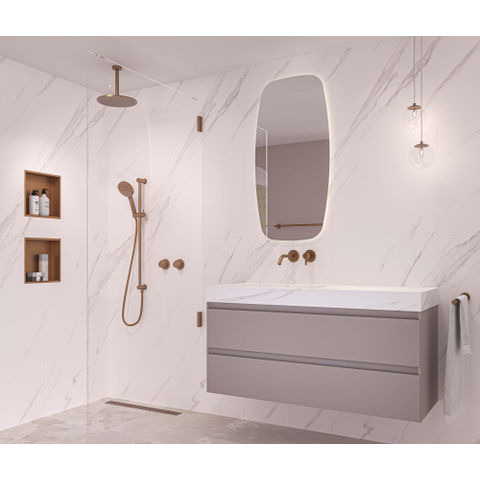 INK SP38 spiegel – rechthoek met afgeronde hoeken – 80x40 cm – indirecte LED rondom – spiegelverwarming SW1239328