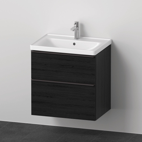 Duravit D-neo Meubelset - met wastafelonderbouwkast - met 2 laden - met softclose - 65x20x48cm - inclusief wastafel - eiken zwart SW642237