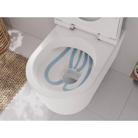 Hansgrohe EluPura S 540 Closetcombinatie - wand - rimless - toiletzitting - softclose - smartclean - quickrelease - glans wit SW962899