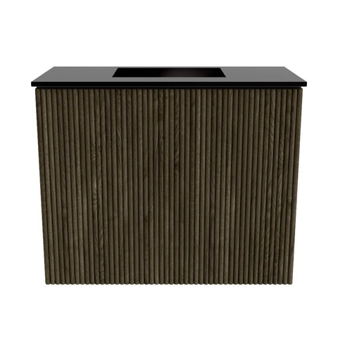 Mondiaz JOYA 50cm meuble de toilette - couleur Shadow - Vasque FAYE position Milieu Sans trou de robinet couleur Urban SW1421488