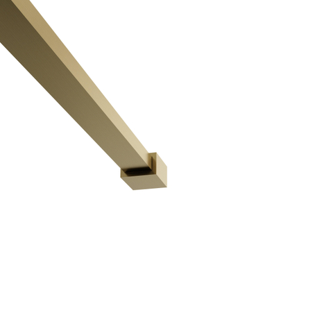 Fortifura Galeria Douchecabine - 140x90x200cm - scharnieren - deurgreep - vlak - gesatineerd veiligheidsglas - PVD - geborsteld messing (goud) SW1222293