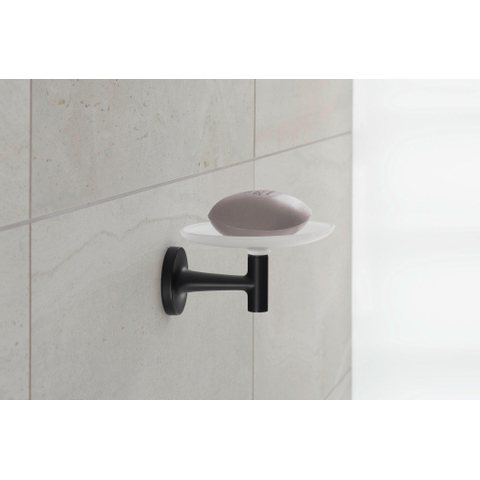 Duravit Starck T Zeephouder - wandmodel - 14x10.6cm -matglas - mat zwart SW297100