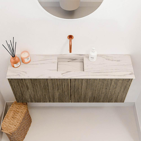 Mondiaz JOYA-DLUX 100cm toiletmeubel - kleur Dusk - Wastafel FAYE positie Midden Zonder kraangat kleur Nata. SW1425905