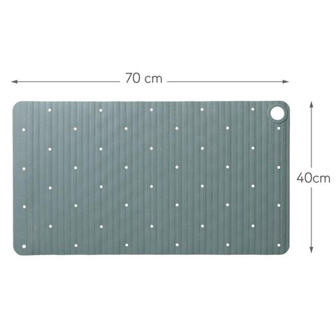 Sealskin Ribb Tapis de bain - 40x70cm - Antidérapant - inclus - crochet noir - Vert SW1421061