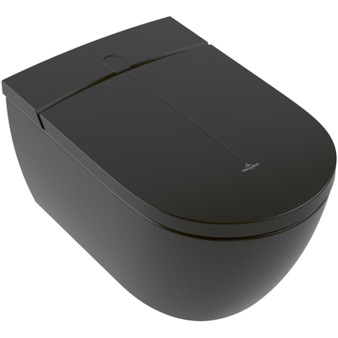 Villeroy & Boch Viclean douche wc - 60cm - spoelrandloos pure CeramicPlus - mat zwart SW917938