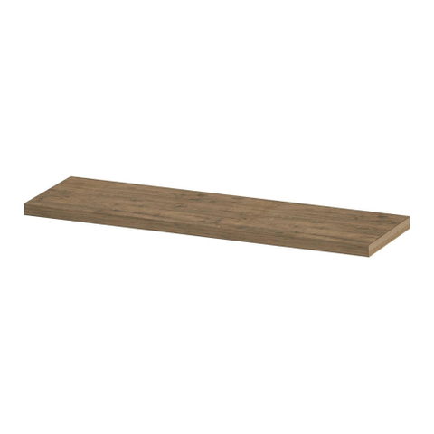INK 35d étagère murale - 120x35x3.5cm - bord avant chanfreiné - pour niche - MFC Chêne naturel SW493814