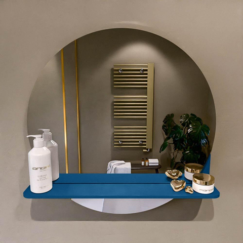 Mondiaz SPOT miroir – Ø 60 cm – avec tablette – Jeans (bleu) SW1235669