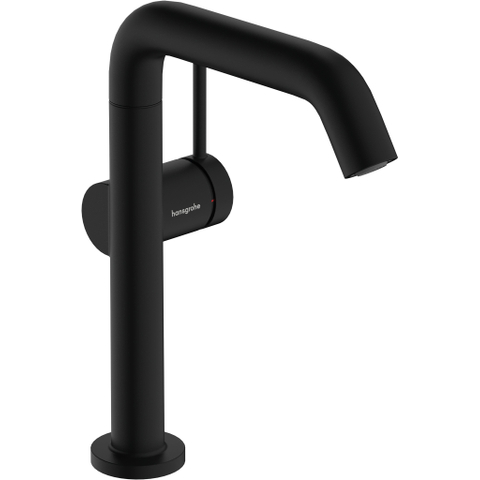 Hansgrohe Tecturis s Eengreeps wastafelkraan - 210 Fine - coolstart - met draaibare uitloop en PushOpen - afvoerplug - mat zwart SW918532