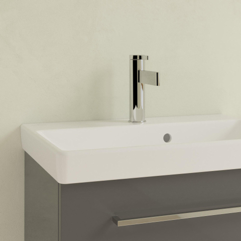 Villeroy & Boch Avento wastafel - compact - 55x37cm - met overloop CeramicPlus - Stone White (mat wit) SW448523