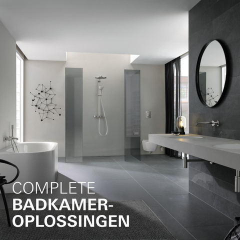 Grohe Essence New Wastafelkraan Inbouw - uitloop 18.3cm - M-size - Supersteel (RVS) SW73261
