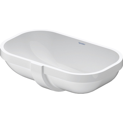Duravit D-code Onderbouwwastafel - 49.5x32cm - zonder kraangat - met overloop - glans wit 0315114