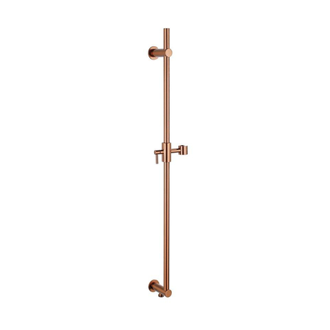 Fortifura Calvi Inbouw Regendoucheset - thermostatisch - wandarm - glijstang - geïntegreerde - wandaansluitbocht - 25cm - hoofddouche - ronde handdouche - metalen doucheslang - PVD - geborsteld koper SW1480898