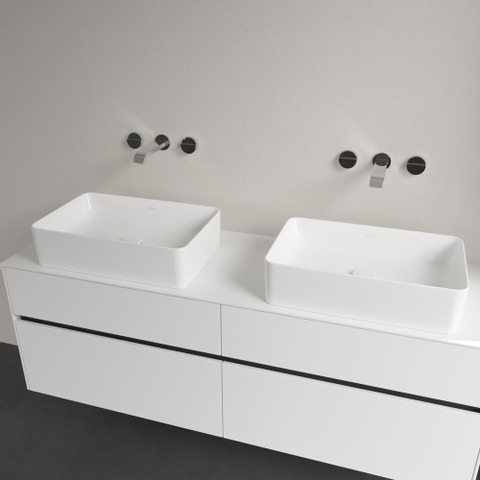 Villeroy & Boch Collaro opzetwastafel rechthoekig - 56x36cm - zonder overloop - zonder kraangat - White Alpine (glans wit) SW336039