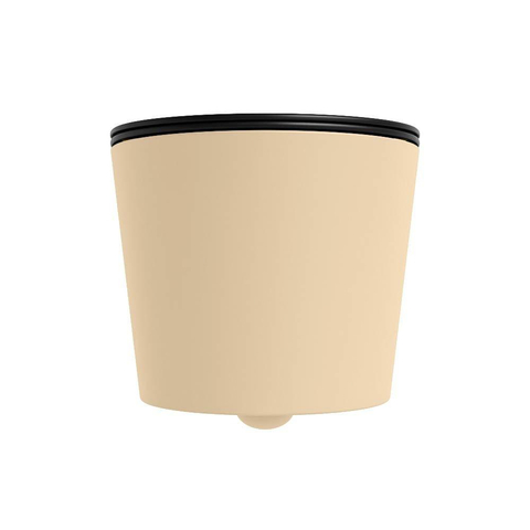 Mondiaz LAVIE hangtoilet – spoelrandloos – 36 x 53 cm – met softclose zitting – Sand (beige), zitting Urban (zwart) SW1208752