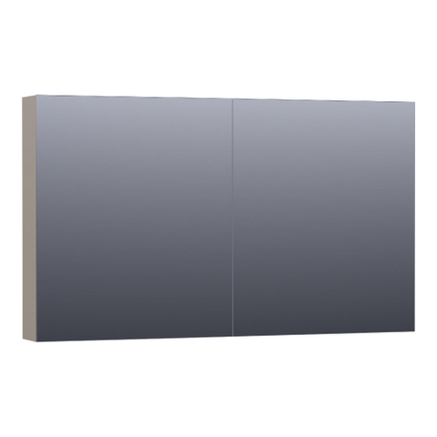 BRAUER Impress armoire de toilette - 120x70x15cm - sans éclairage - 2 portes miroir double face - mat taupe SW393072