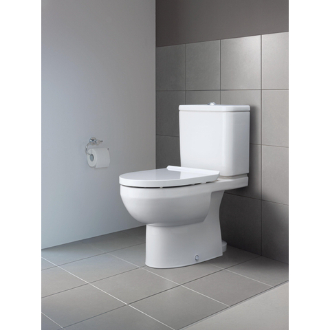 Duravit No.1 DuraStyle Basic WC-zitting - 37.3x43x4.3cm - kunststof - wit glanzend SW242800