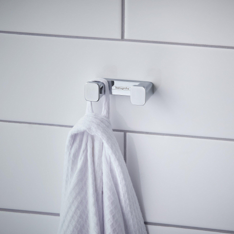 Hansgrohe AddStoris Q handdoekhaak dubbel - hoogglans chroom SW651246