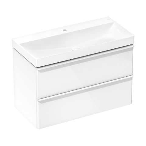 Hansgrohe Xelu Q wastafel - 100x48x8cm - 1 kraangat - wit SW1009836