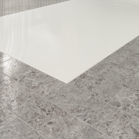 Villeroy & Boch Ecora douchebak - 170x90x4.5cm - afvoer korte zijde - white alpine (wit) SW1558978