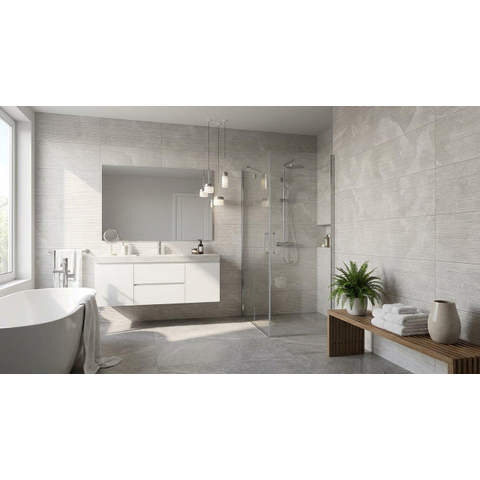 ÉCHANTILLON Terravito Alvella carreau mural - 30x60cm - Rectangulaire - 10mm - rectifié - Aspect pierre naturelle - Pearl SW735800