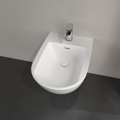 Villeroy & Boch Subway 3.0 wandbidet - 56x37.5x27cm - met overloop - White Alpine (glans wit) SW701113